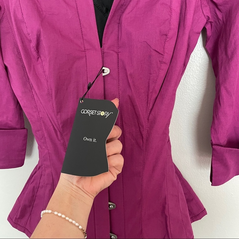 Nwt Corset Story Dry Rose Corset Shirt — image 8 of 8
